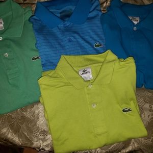 4 Lacoste size 5 polos